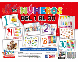 LOS NÚMEROS DEL 1 AL 30 PORTADORES