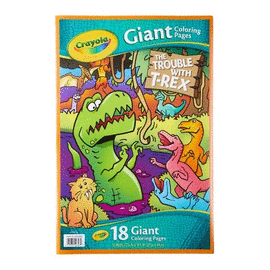 THE TROUBLE WITH T-REX GIANT COLORING PAGES