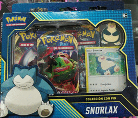 POKEMON COLECCION CON PIN SNORLAX 3 PACK