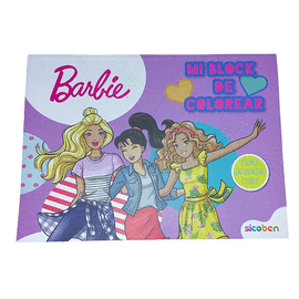 BLOCK PARA COLOREAR BARBIE M