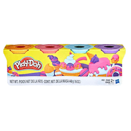 MASA MODELADORA C/4 COLORES BASICOS PLAY DOH
