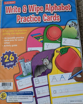 LAKESHORE WRITE & WIPE ALPHABET PRACTICE CARDS JJ539