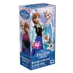 ROMPECABEZAS LENTICULAR FROZEN  48 PZAS.