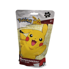 JCA-4159 ROMPECABEZAS INFANTIL POKÉMON 100 PIEZAS EN BOLSA METALICA RESELLABLE