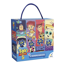 JCA-5062 ROMPECABEZAS TOY STORY 5. 4 EN 1, 24 Y 48 PIEZAS