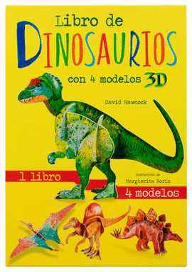 LIBRO DE DINOSAURIOS CON 4 MODELOS 3D
