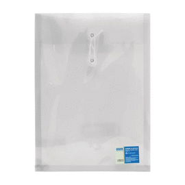 SOBRE PLÁSTICO TRANSPARENTE C/HILO T/CARTA VERTICAL