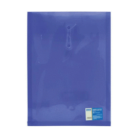 SOBRE PLÁSTICO AZUL C/HILO T/CARTA VERTICAL