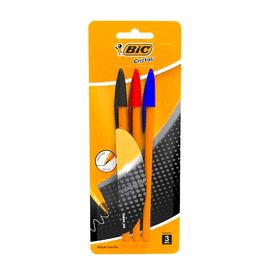BOLÍGRAFO PUNTA FINA SURTIDO BLISTER 3 PIEZAS BIC