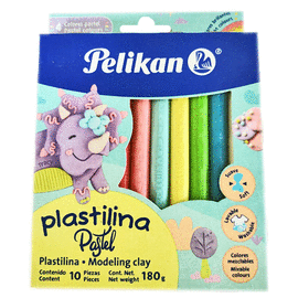 PLASTILINA BARRITAS SURTIDO PASTEL C/10 PIEZAS