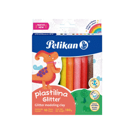 PLASTILINA BARRITAS SURTIDO GLITTER C/10 PIEZAS