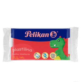PLASTILINA MARQUETA ROJO 180 GRS