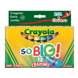 CRAYONES EXTRA GRUESOS REDONDOS CRAYOLA C/12