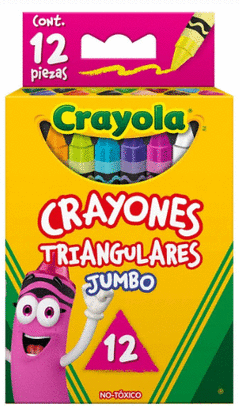CRAYONES GRUESOS TRIANGULARES 12 PIEZAS CRAYOLA