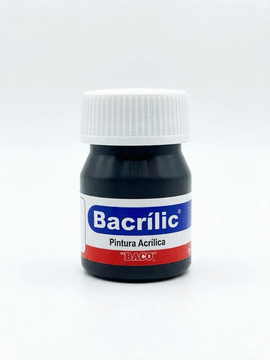 PINTURA ACRÍLICA NEGRO 20 ML BACRILIC