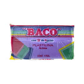 PLASTILINA MARQUETA VIOLETA 180 GRS BACO