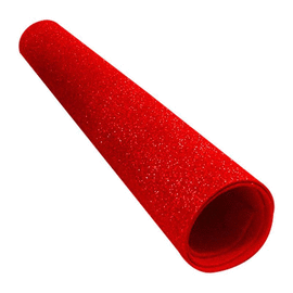 FOAMY DIAMANTINA ROJO 43X55 CM. MATIZ ROLLO