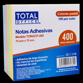 NOTAS ADHESIVAS CUBO PASTEL