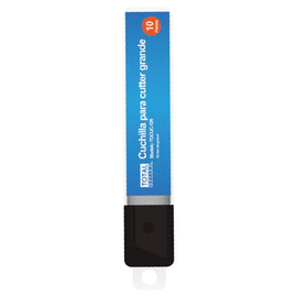 CUCHILLA P/CUTTER GRANDE TUBO C/10 PIEZAS 18 MM GROSOR