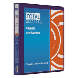 CARPETA DE ARGOLLA VINIL CARTA MORADO NEÓN TOTAL OFFICE
