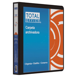 CARPETA DE ARGOLLA VINIL CARTA NEGRA TOTAL OFFICE