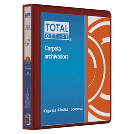 CARPETA DE ARGOLLA VINIL CARTA ROJO TOTAL OFFICE