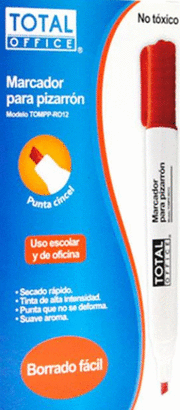 MARCADOR P/PIZARRÓN ROJO. PUNTA CINCEL