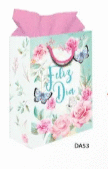 BOLSA DE REGALO DAMA CHICA ROSAS Y MARIPOSAS. DA53