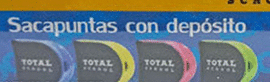 SACAPUNTAS ESCOLAR CON DEPOSITO 1 ORIFICIO