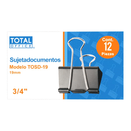 SUJETADOCUMENTOS 3/4 19 MM C/U