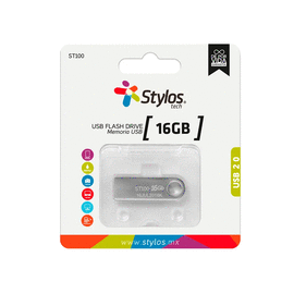 MEMORIA USB 16GB 2.0 STYLOS METALICA