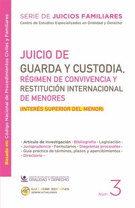 JUICIO DE GUARDA Y CUSTODIA, RÉGIMEN DE CONVIVENCIA Y RESTITUCIÓN INTERNACIONAL DE MENORES. NUM. 3 2026
