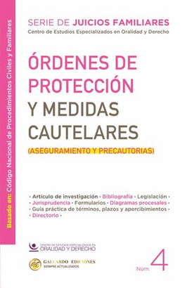 ORDENES DE PROTECCIÓN Y MEDIDAS CAUTELARES. (ASEGURAMIENTOS Y PRECAUTORIAS) NUM. 4 2026