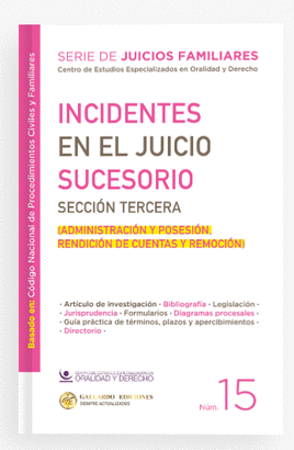 INCIDENTES EN EL JUICIO SUCESORIO SECCIÓN TERCERA  NUM.15 2026