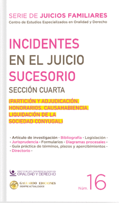 INCIDENTES EN EL JUICIO SUCESORIO SECCIÓN CUARTA N.16.  2026
