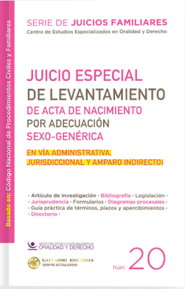 JUICIO ESPECIAL DE LEVANTAMIENTO DE ACTA DE NACIMIENTO POR ADECUACIÓN SEXO-GENÉRICA0 N.20. 2026