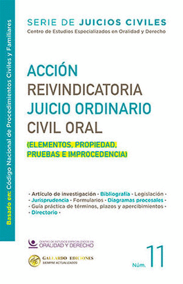 ACCIÓN REIVINDICATORIA JUICIO ORDINARIO CIVIL ORAL N.11. 2026
