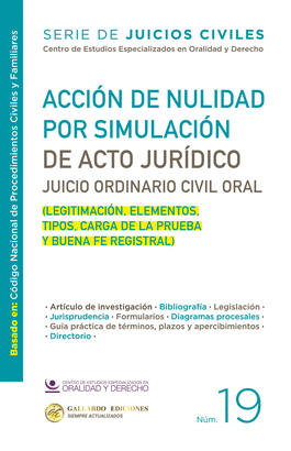 ACCIÓN DE NULIDAD POR SIMULACIÓN DE ACTO JURÍDICO. JUICIO ORDINARIO CIVIL ORAL N!°19