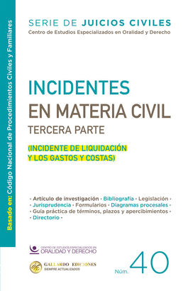 INCIDENTES EN MATERIA CIVIL N.40. 2026