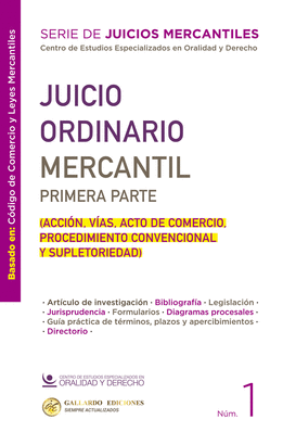 JUICIO ORDINARIO MERCANTIL PRIMERA PARTE N.1