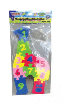 ROMPECABEZAS FOAMY NUMEROS JIRAFA PASCUA BLISTER