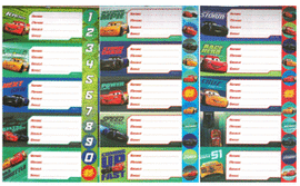 STICKERS MAT CARS CLÁSICO C/LAMINA