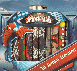 MARVEL ULTIMATE SPIDERMAN 12 JUMBO CRAYONS