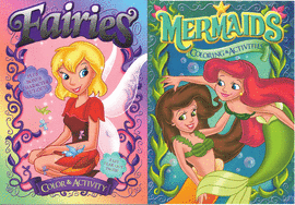 MERMAIDS, FAIRIES COLORING PAGES & ACTIVITIES 2 MODELS