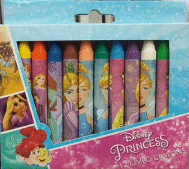 12 JUMBO CRAYONS DISNEY PRINCESS