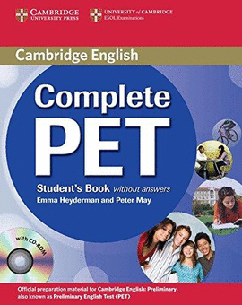 COMPLETE PET STUDENT´S BOOK WITHOUT ANSWERS