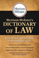 MERRIAM WEBSTER´S DICTIONARY OF LAW