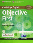 OBJECTIVE FIRST STUDENTS BOOK WITHOUT ANSWERS WITH CD-ROM & TESTBANK