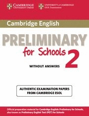 CAMBRIDGE ENGLISH  PRELIMINARY FS 2 SB