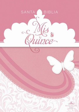 BIBLIA MIS QUINCE ROSA Y BLANCO